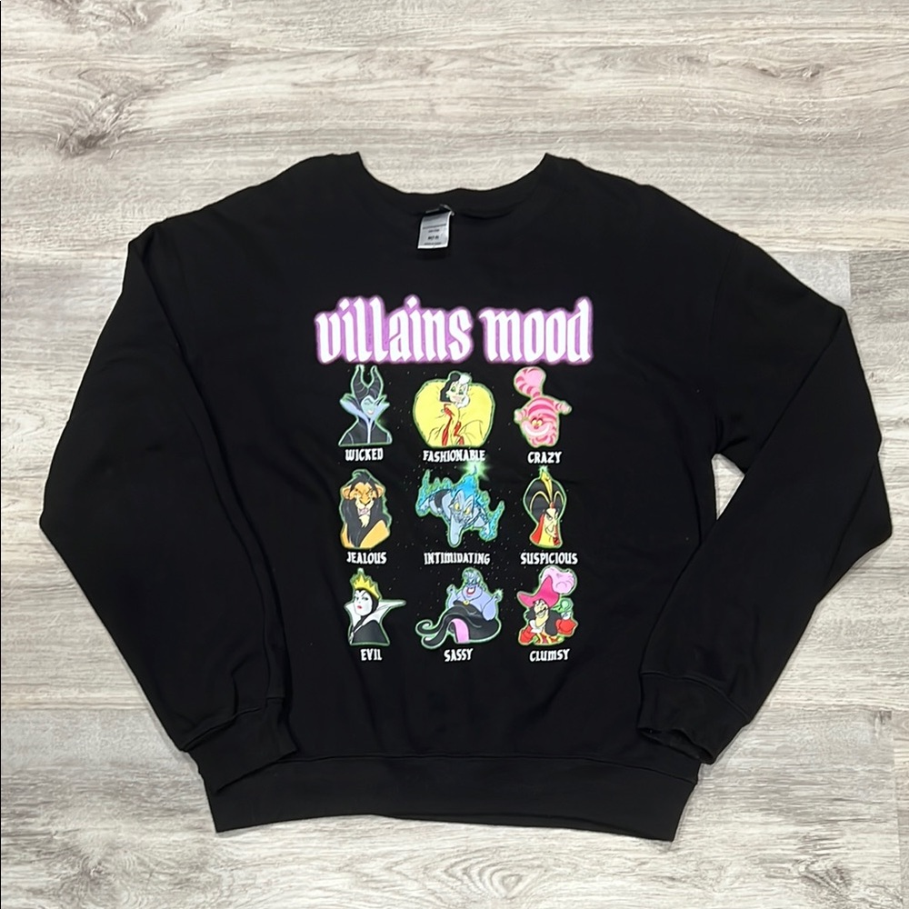 Black Disney Villains Mood Crewneck Sweatshirt